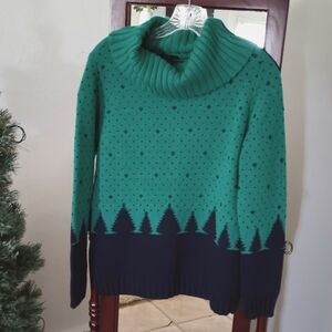 Talbot's Winter Sweater Sz. SP Green/Navy